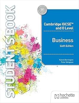 Cambridge IGCSE and O Level Business 6th Edition